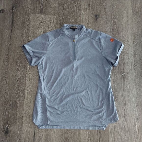McDonald's Apparel Collection Employee Uniform Polo Shirt Womens Large Zip Up - Picture 1 of 6